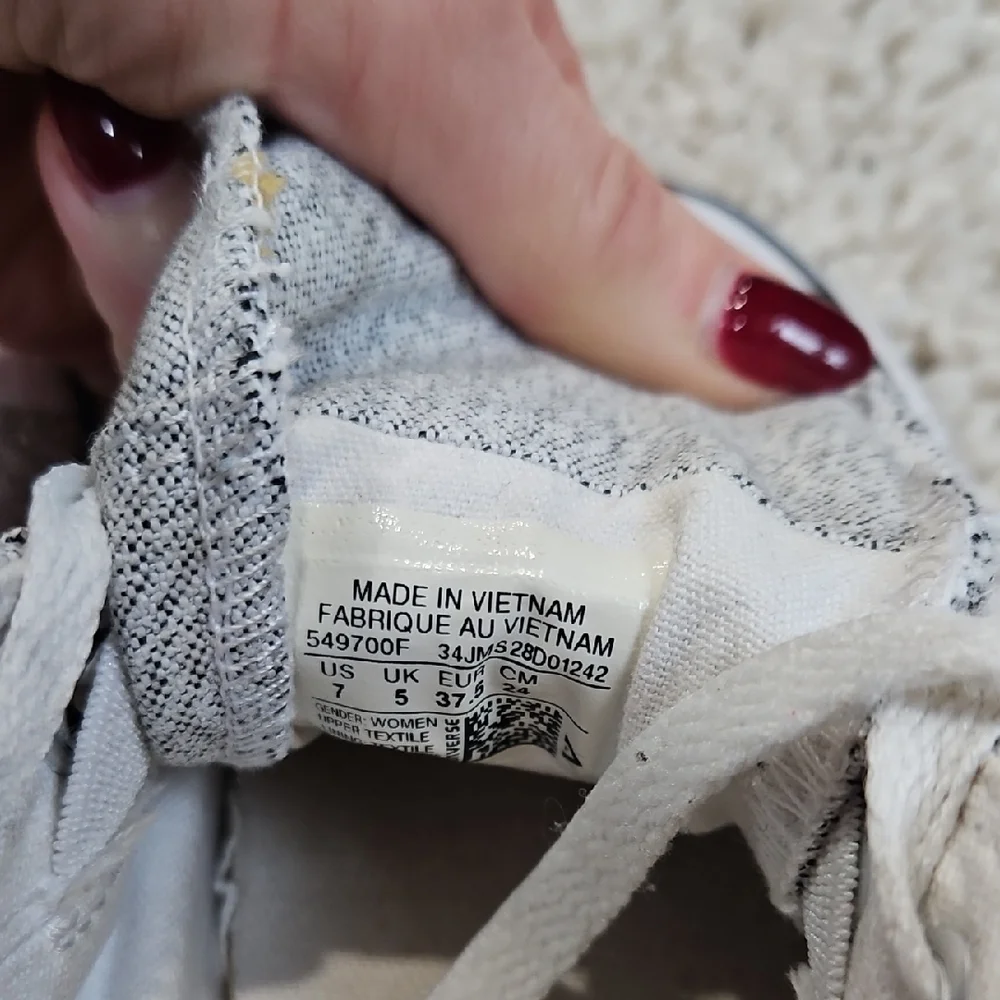Casual Gray and White Women's Sneakers - Picture 2 of 14